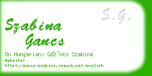 szabina gancs business card